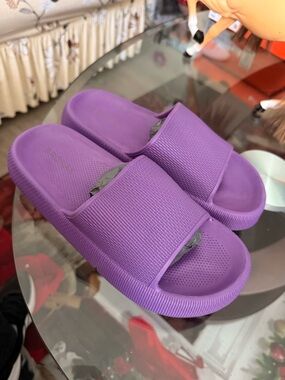 Bronax Women's Purple Slide Sandals with Cushioned Footbed